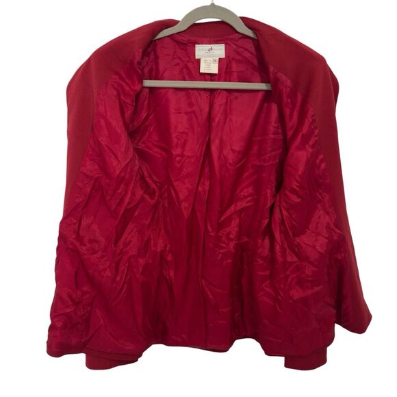 Vintage Vertigo Blazer Jacket Womens Size L Paris France Red Button Front - Picture 3 of 8